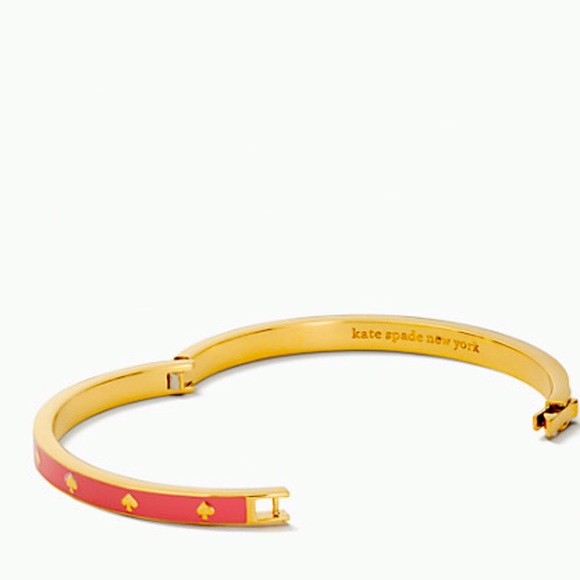 New Kate Spade spot the spade enamel hinged bangle - Picture 2 of 13
